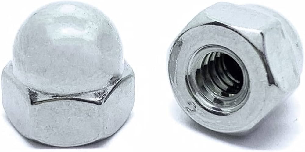 Picture of Brighton Best 417200 M20-2.50 Metric Hex Domed Acorn Nuts Din 1587 Class 6 Coarse Zinc Cr+3